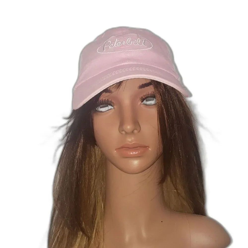 PETERBILT Pink and White Baseball Cap Hat Unisex One Size